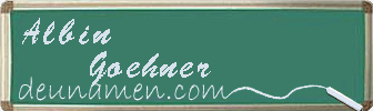 Albin Goehner Visitenkarte